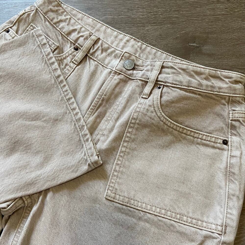 Pacsun Cargo Bootcut Utility Jeans Women's 29 Frappe Tan Denim Mid Rise Sample